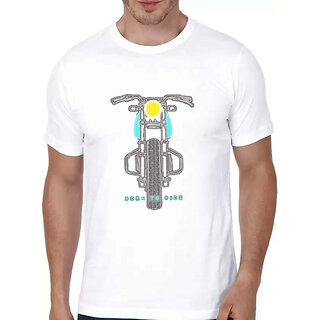 Chic Men HIT SQUARE White Pure Cotton Round Neck Printed For Men 2025 at ShopCircuit | ONDC