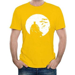 Chic Men HIT SQUARE Yellow Pure Cotton Round Neck Printed For Men 2025 at ShopCircuit | ONDC