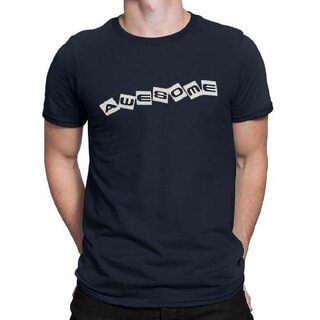 Modern Men HIT SQUARE Navy Blue Pure Cotton Round Neck Printed For Men 2025 at ShopCircuit | OND