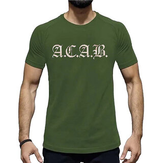 Sophisticated Men HIT SQUARE Olive Pure Cotton Round Neck Printed For Men 2025 at ShopCircuit | 