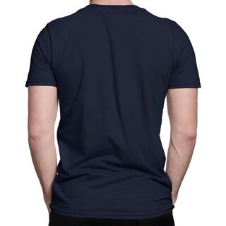 Chic Men HIT SQUARE Navy Blue Pure Cotton Round Neck Printed For Men 2025 at ShopCircuit | ONDC