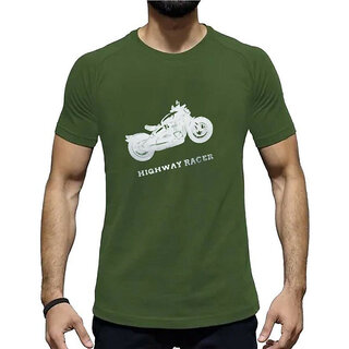 Exclusive Men HIT SQUARE Olive Pure Cotton Round Neck Printed For Men 2025 at ShopCircuit | ONDC