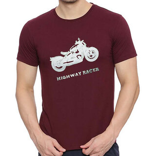 Elegant Men HIT SQUARE Maroon Pure Cotton Round Neck Printed For Men 2025 at ShopCircuit | ONDC