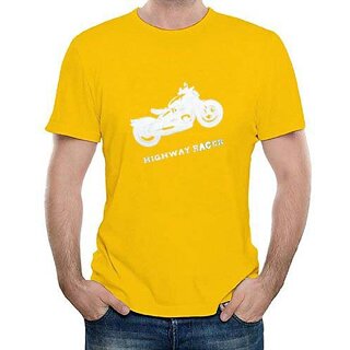 Top Men HIT SQUARE Yellow Pure Cotton Round Neck Printed For Men 2025 at ShopCircuit | ONDC