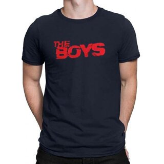 Top Men HIT SQUARE The Boys Navy Blue Pure Cotton Round Neck Printed For Men 2025 at ShopCircuit