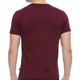 Luxurious Men HIT SQUARE Maroon Pure Cotton Round Neck Printed For Men 2025 at ShopCircuit | OND