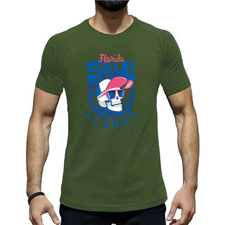 Elegant Men HIT SQUARE Olive Pure Cotton Round Neck Printed For Men 2025 at ShopCircuit | ONDC