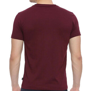 Chic Men HIT SQUARE Maroon Pure Cotton Round Neck Printed For Men 2025 at ShopCircuit | ONDC
