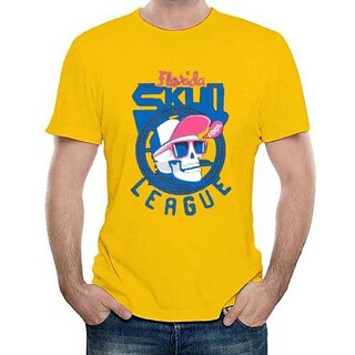 Best Men HIT SQUARE Yellow Pure Cotton Round Neck Printed For Men 2025 at ShopCircuit | ONDC