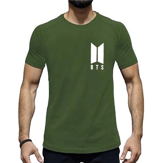 Modern Men HIT SQUARE Olive Pure Cotton Round Neck Printed For Men 2025 at ShopCircuit | ONDC