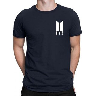 Premium Men HIT SQUARE Navy Blue Pure Cotton Round Neck Printed For Men 2025 at ShopCircuit | ON