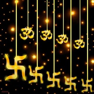 Warm White Swastik Curtain Light, String Lights with Pack of 12 Hanging Swastik and Om 8 Flashing Modes for Diwali
