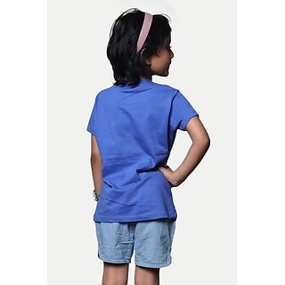 Stylish Data - Not - Present Radprix Girls Printed Pure Cotton T Shirt (Blue, Pack Of 1) 2025 at