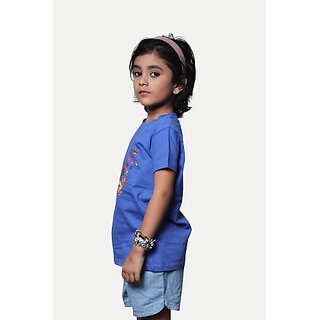 Stylish Data - Not - Present Radprix Girls Printed Pure Cotton T Shirt (Blue, Pack Of 1) 2025 at