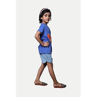 Stylish Data - Not - Present Radprix Girls Printed Pure Cotton T Shirt (Blue, Pack Of 1) 2025 at