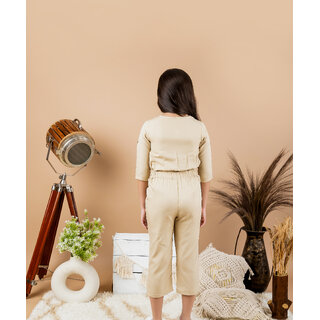 Exclusive Data - Not - Present Kids Cave Solid Girls Jumpsuit 2025 at ShopCircuit | ONDC