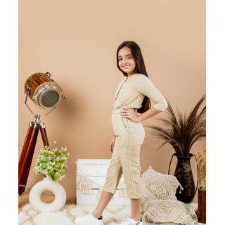 Exclusive Data - Not - Present Kids Cave Solid Girls Jumpsuit 2025 at ShopCircuit | ONDC