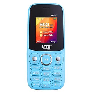 MTR M318 (Dual SIM, 1.77 Inch Display, 1100mAh Battery, Light Blue) - Mobile Phone | Buy online on ZillyBuy