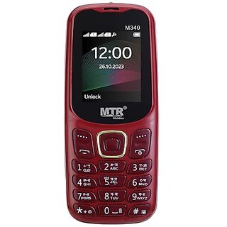 MTR M340 (Dual SIM, 1.77 Inch Display, 1100mAh Battery, Maroon) - Mobile Phone | Buy online on ZillyBuy