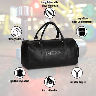 Gene Bags MN-0353 Leatherite Gym Bag / Duffle  Travelling Bag with Shoe Compartment