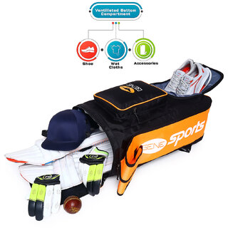 Gene Bags CKG 07 Cricket Kit Bag With Double Bat Pocket and Shoe Compartment