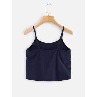 Vivient Women Nevy Blue White Strip Camisole Top