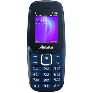 Habibi 2178 (Dual Sim, 1.8 Inch Inch Display, 1100 mAh Battery, Blue) - Mobile Phone | Buy online on ZillyBuy