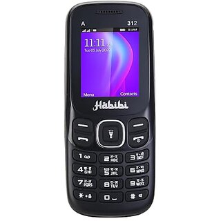 Habibi 312 (Dual Sim, 1.8 Inch Inch Display, 1100 mAh Battery, Black) - Mobile Phone | Buy online on ZillyBuy