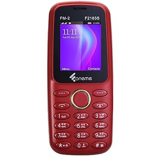 Oneme F2163 (Dual Sim, 1.8 Inch Inch Display, 1100 mAh Battery, RED) - Mobile Phone | Buy online on ZillyBuy