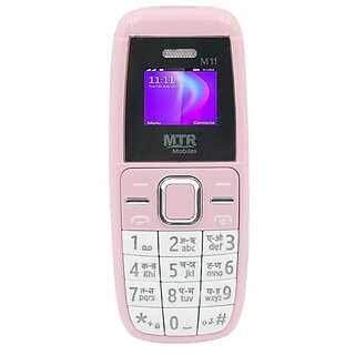Mtr M11 (Dual Sim, 0.66 Inch Display, 700mAh Battery, Pink) - Mobile Phone | Buy online on ZillyBuy