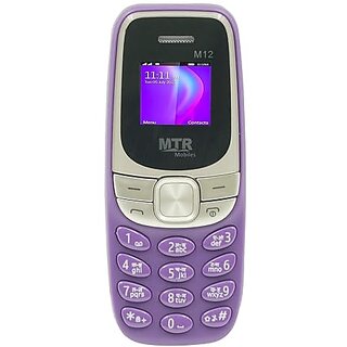 Mtr M12 (Dual Sim, 0.66 Inch Display, 700mAh Battery, Purple) - Mobile Phone | Buy online on ZillyBuy