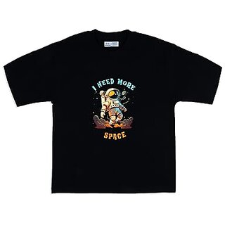 Latest Men JAGTEREHO Men's Oversized Cotton T-Shirt with Half Sleeves in Fiery Black || Need Mor