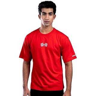 Premium Men JAGTEREHO Men's Oversized Round Neck Half Sleeve Cotton T-Shirt Red 2025 at ShopCirc