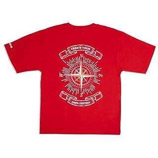 Premium Men JAGTEREHO Men's Oversized Round Neck Half Sleeve Cotton T-Shirt Red 2025 at ShopCirc