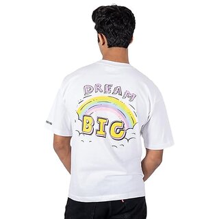 Luxurious Men JAGTEREHO Men's Oversized Round Neck Half Sleeve Cotton T-Shirt White 2025 at Shop
