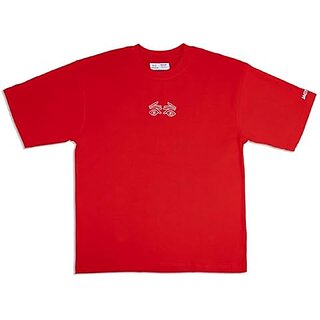 Exclusive Men JAGTEREHO Men's Oversized Round Neck Half Sleeve Cotton T-Shirt Red 2025 at ShopCi