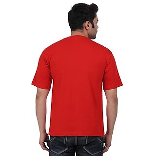 New Men JAGTEREHO Men's Oversized Cotton T-Shirt with Half Sleeves in Fiery Black || Need More S