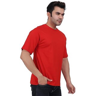 New Men JAGTEREHO Black Oversized Cotton Crew Neck Half Sleeve T-Shirt for Men And Boys 2025 at 