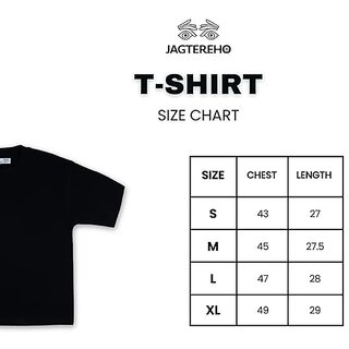 New Men JAGTEREHO Black Oversized Cotton Crew Neck Half Sleeve T-Shirt for Men And Boys 2025 at 