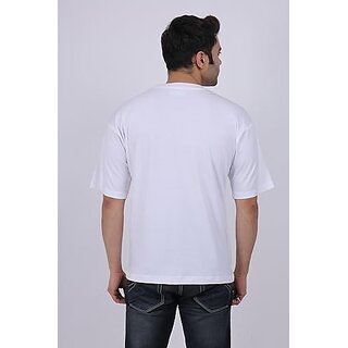 Elegant Men JAGTEREHO Men's Oversized Cotton T-Shirt with Half Sleeves in Fiery Black || Need Mo
