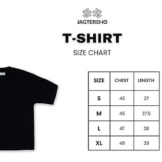 Elegant Men JAGTEREHO Men's Oversized Cotton T-Shirt with Half Sleeves in Fiery Black || Need Mo