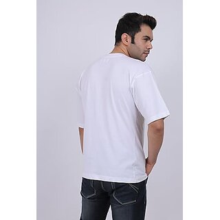 Elegant Men JAGTEREHO Men's Oversized Cotton T-Shirt with Half Sleeves in Fiery Black || Need Mo