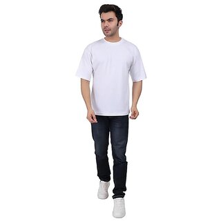 Exclusive Men JAGTEREHO Black Oversized Cotton Crew Neck Half Sleeve T-Shirt for Men And Boys 20