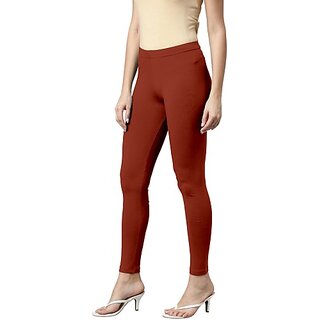 SHE PURE LUXURY WEAR Ankle Length  Ethnic Wear Legging  (Brown, Solid)