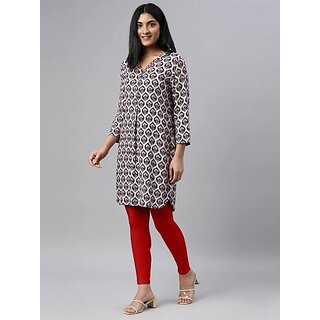 SHE PURE LUXURY WEAR Ankle Length  Ethnic Wear Legging  (Red, Solid)
