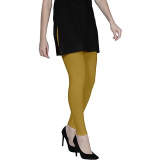 SHE PURE LUXURY WEAR Ankle Length  Ethnic Wear Legging  (Gold, Solid)