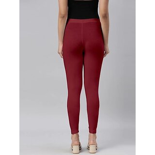 SHE PURE LUXURY WEAR Ankle Length  Ethnic Wear Legging  (Maroon, Solid)