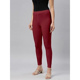 SHE PURE LUXURY WEAR Ankle Length  Ethnic Wear Legging  (Maroon, Solid)