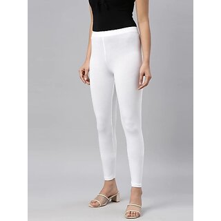 SHE PURE LUXURY WEAR Ankle Length  Ethnic Wear Legging  (White, Solid)