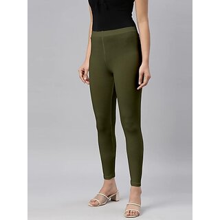SHE PURE LUXURY WEAR Ankle Length  Ethnic Wear Legging  (Dark Green, Solid)